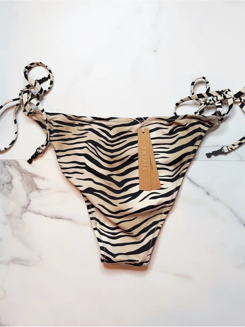 NWT Skims Signature Swim Dipped Tie Bikini Bottom
